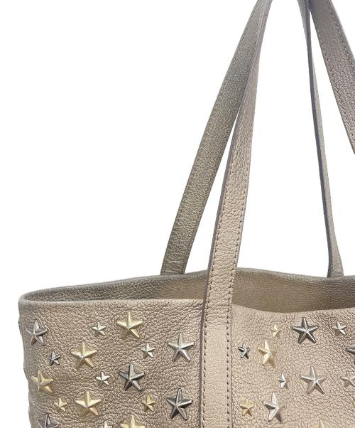JIMMY CHOO（ジミーチュウ）JIMMY CHOO (ジミーチュウ) スタースタッズ トートバッグ ゴールドの古着・服飾アイテム