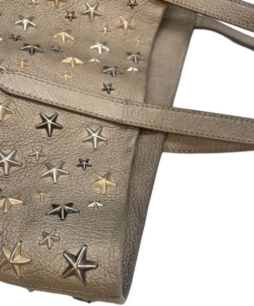 JIMMY CHOO（ジミーチュウ）JIMMY CHOO (ジミーチュウ) スタースタッズ トートバッグ ゴールドの古着・服飾アイテム