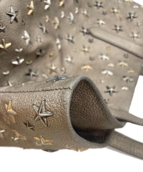 JIMMY CHOO（ジミーチュウ）JIMMY CHOO (ジミーチュウ) スタースタッズ トートバッグ ゴールドの古着・服飾アイテム