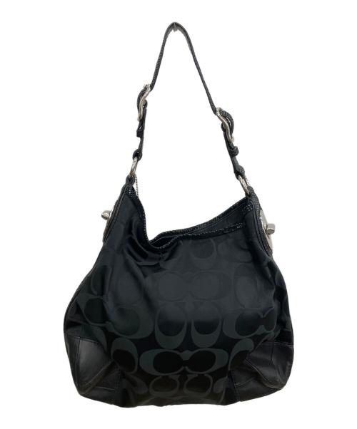 COACH（コーチ）COACH (コーチ) シグネチャー ワンショルダーバッグ ブラックの古着・服飾アイテム