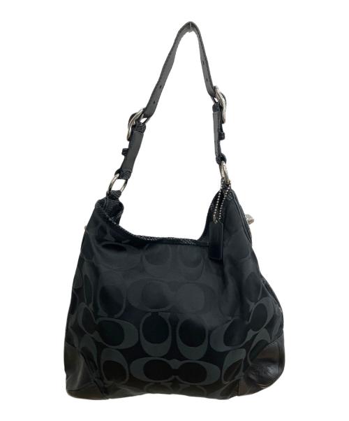 COACH（コーチ）COACH (コーチ) シグネチャー ワンショルダーバッグ ブラックの古着・服飾アイテム