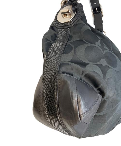 COACH（コーチ）COACH (コーチ) シグネチャー ワンショルダーバッグ ブラックの古着・服飾アイテム