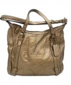 COACHコーチ）の古着「2WAYバッグ」｜ゴールド