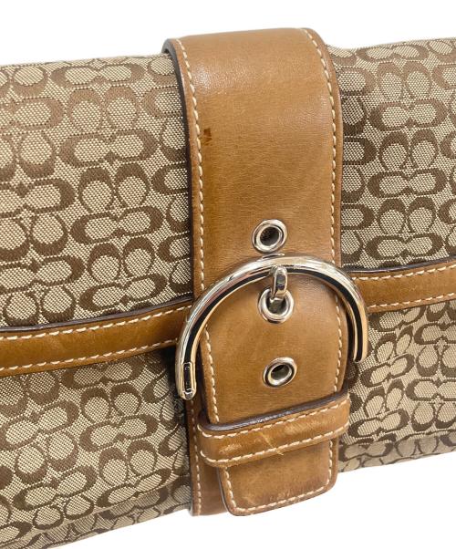 COACH（コーチ）COACH (コーチ) シグネチャー ショルダーバッグ ブラウンの古着・服飾アイテム