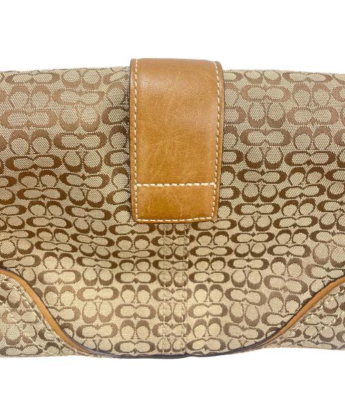 COACH（コーチ）COACH (コーチ) シグネチャー ショルダーバッグ ブラウンの古着・服飾アイテム