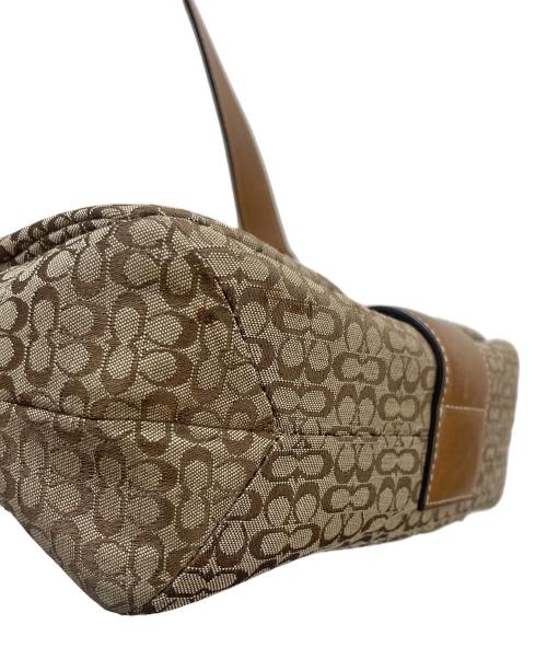 COACH（コーチ）COACH (コーチ) シグネチャー ショルダーバッグ ブラウンの古着・服飾アイテム