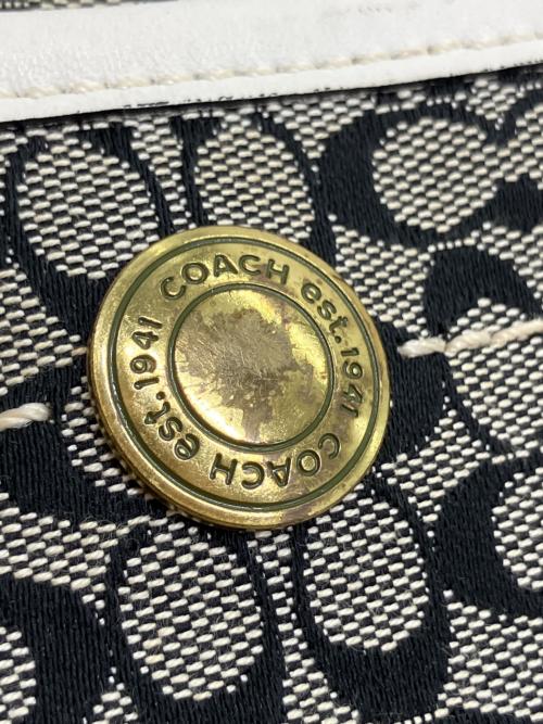 COACH（コーチ）COACH (コーチ) シグネチャー ワンショルダーバッグ ブラックの古着・服飾アイテム