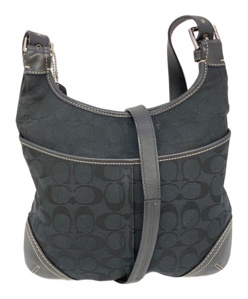 COACH（コーチ）COACH (コーチ) シグネチャー ショルダーバッグ ブラックの古着・服飾アイテム