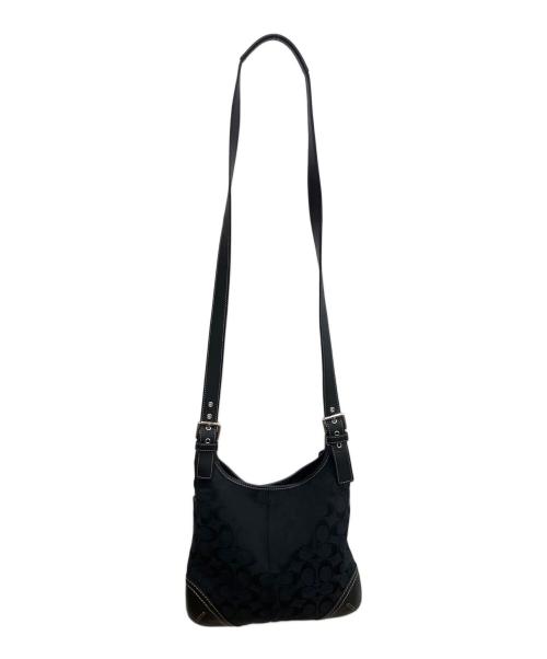 COACH（コーチ）COACH (コーチ) シグネチャー ショルダーバッグ ブラックの古着・服飾アイテム