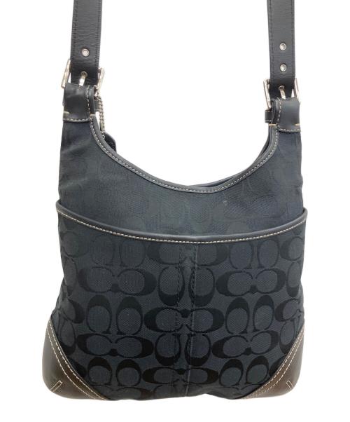 COACH（コーチ）COACH (コーチ) シグネチャー ショルダーバッグ ブラックの古着・服飾アイテム