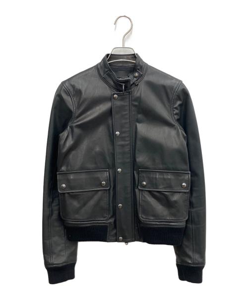 DIESEL Black Gold（ディーゼル ブラック ゴールド）DIESEL BLACK GOLD (ディーゼル ブラック ゴールド) レザージャケット ブラック サイズ:SIZE Mの古着・服飾アイテム