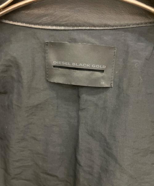 DIESEL Black Gold（ディーゼル ブラック ゴールド）DIESEL BLACK GOLD (ディーゼル ブラック ゴールド) レザージャケット ブラック サイズ:SIZE Mの古着・服飾アイテム