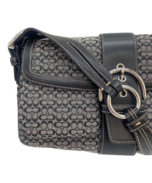 COACH（コーチ）COACH (コーチ) シグネチャー ワンショルダーバッグ ブラックの古着・服飾アイテム