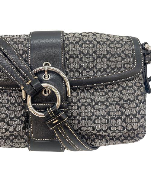 COACH（コーチ）COACH (コーチ) シグネチャー ワンショルダーバッグ ブラックの古着・服飾アイテム