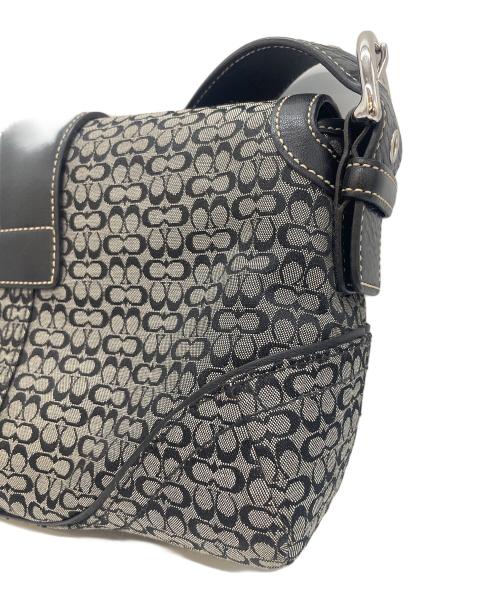 COACH（コーチ）COACH (コーチ) シグネチャー ワンショルダーバッグ ブラックの古着・服飾アイテム