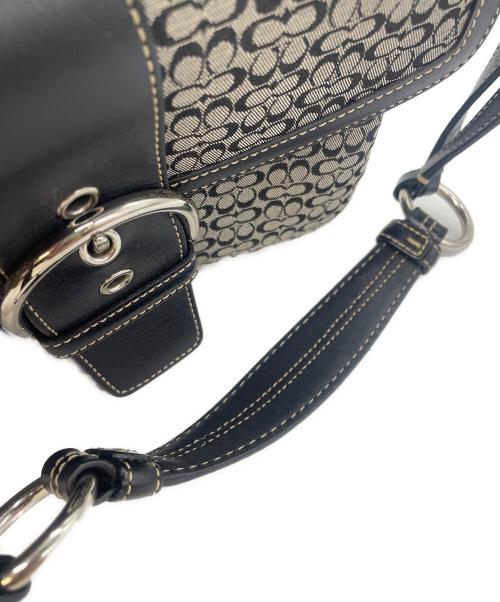COACH（コーチ）COACH (コーチ) シグネチャー ワンショルダーバッグ ブラックの古着・服飾アイテム