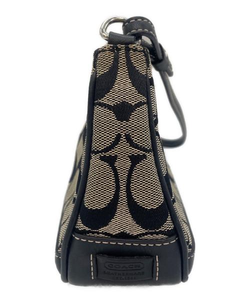 COACH（コーチ）COACH (コーチ) シグネチャー アクセサリーポーチ グレー×ブラックの古着・服飾アイテム