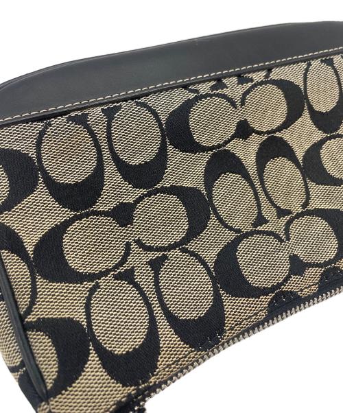 COACH（コーチ）COACH (コーチ) シグネチャー アクセサリーポーチ グレー×ブラックの古着・服飾アイテム