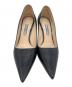 中古・古着 PRADA (プラダ) ポインテッドトゥパンプス サフィアーノ ハイヒール ブラック サイズ:SIZE 35 1/2：10000円