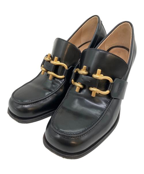 BOTTEGA VENETA（ボッテガベネタ）BOTTEGA VENETA (ボッテガベネタ) ムッシュローファーパンプス ブラック サイズ:37の古着・服飾アイテム
