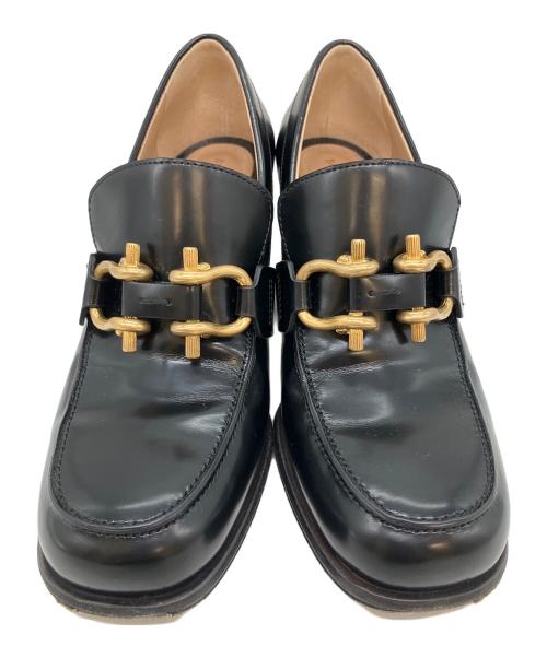 BOTTEGA VENETA（ボッテガベネタ）BOTTEGA VENETA (ボッテガベネタ) ムッシュローファーパンプス ブラック サイズ:37の古着・服飾アイテム