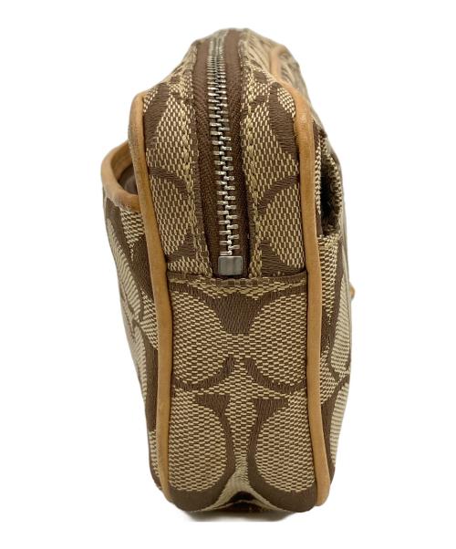 COACH（コーチ）COACH (コーチ) コスメポーチ ベージュの古着・服飾アイテム