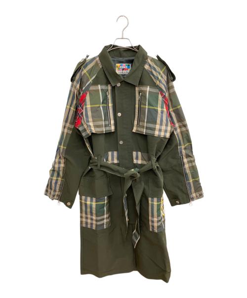 GRAPHISTE MAN.G（グラフィスト マンジー）GRAPHISTE MAN.G (グラフィスト マンジー) トレンチコート グリーン サイズ:SIZE Freeの古着・服飾アイテム
