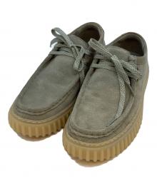 CLARKS（クラークス）の古着「Torhill Lo モカシンシューズ」｜グリーン×ベージュ