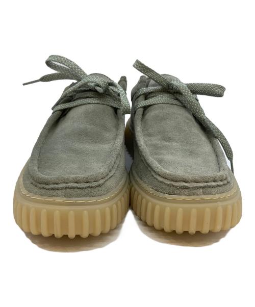 CLARKS（クラークス）CLARKS (クラークス) Torhill Lo モカシンシューズ グリーン×ベージュ サイズ:SIZE 24.5cmの古着・服飾アイテム