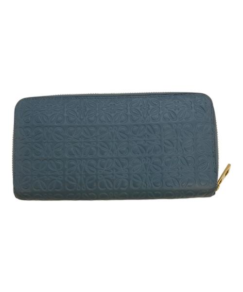 LOEWE（ロエベ）LOEWE (ロエベ) リピートアナグラム　長財布 スカイブルーの古着・服飾アイテム