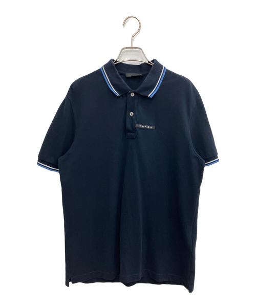 PRADA（プラダ）PRADA (プラダ) ポロシャツ ネイビー サイズ:SIZE XLの古着・服飾アイテム