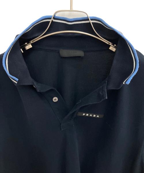 PRADA（プラダ）PRADA (プラダ) ポロシャツ ネイビー サイズ:SIZE XLの古着・服飾アイテム