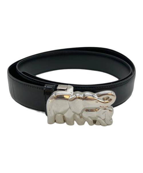 Cartier（カルティエ）Cartier (カルティエ) バックルベルト シルバー×ブラックの古着・服飾アイテム