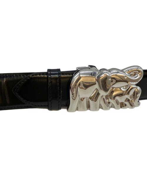 Cartier（カルティエ）Cartier (カルティエ) バックルベルト シルバー×ブラックの古着・服飾アイテム