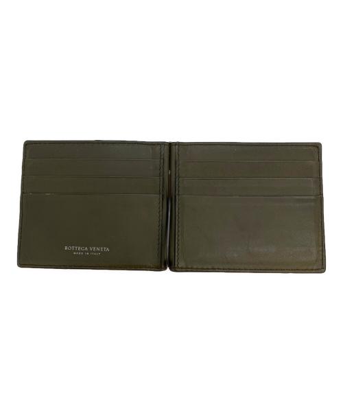 BOTTEGA VENETA（ボッテガベネタ）BOTTEGA VENETA (ボッテガベネタ) イントレチャート マネークリップ ウォレット カードケース オリーブの古着・服飾アイテム