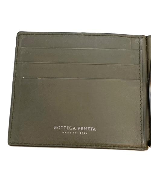 BOTTEGA VENETA（ボッテガベネタ）BOTTEGA VENETA (ボッテガベネタ) イントレチャート マネークリップ ウォレット カードケース オリーブの古着・服飾アイテム