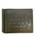 BOTTEGA VENETA（ボッテガベネタ）の古着「イントレチャート マネークリップ ウォレット カードケース」｜オリーブ