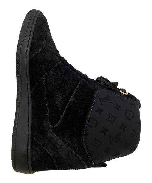 LOUIS VUITTON（ルイ ヴィトン）LOUIS VUITTON (ルイ ヴィトン) モノグラム MILLENIUM WEDGE　ハイカットスニーカー ブラック サイズ:SIZE 38 1/2の古着・服飾アイテム