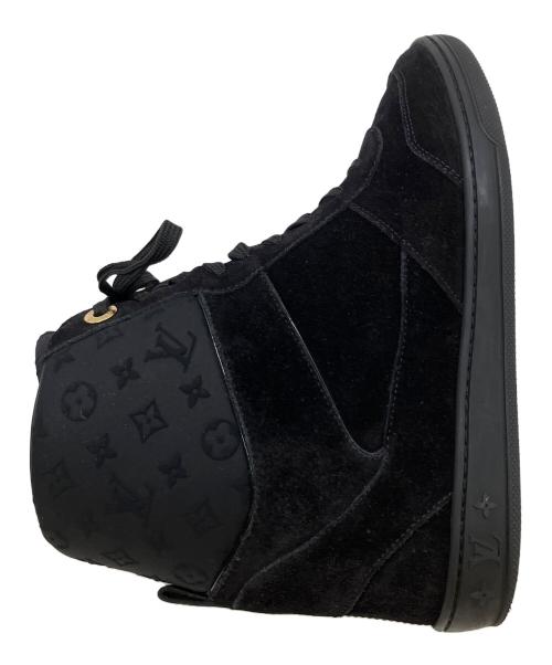 LOUIS VUITTON（ルイ ヴィトン）LOUIS VUITTON (ルイ ヴィトン) モノグラム MILLENIUM WEDGE　ハイカットスニーカー ブラック サイズ:SIZE 38 1/2の古着・服飾アイテム