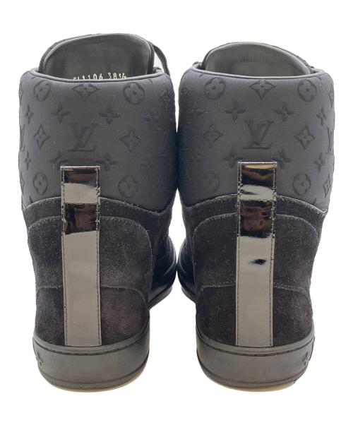 LOUIS VUITTON（ルイ ヴィトン）LOUIS VUITTON (ルイ ヴィトン) モノグラム MILLENIUM WEDGE　ハイカットスニーカー ブラック サイズ:SIZE 38 1/2の古着・服飾アイテム