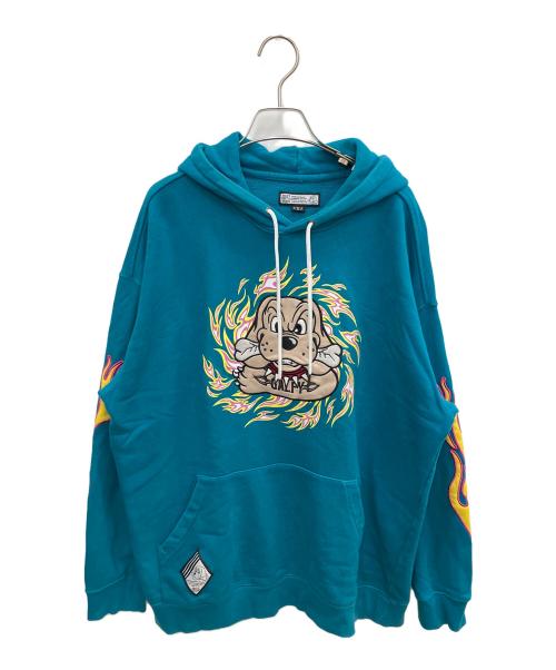 GALFY（ガルフィー）GALFY (ガルフィー) チャラ男パーカー EMERALD グリーン サイズ:SIZE 大型犬（XL）の古着・服飾アイテム