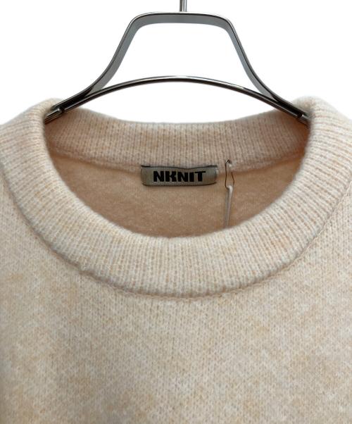 NKNIT（ンニット）NKNIT (ンニット) 厚手ニット ベージュ×レッド サイズ:SIZE 0の古着・服飾アイテム