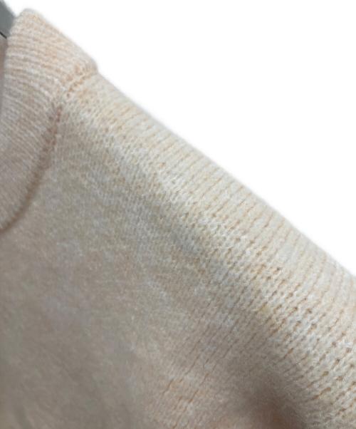 NKNIT（ンニット）NKNIT (ンニット) 厚手ニット ベージュ×レッド サイズ:SIZE 0の古着・服飾アイテム