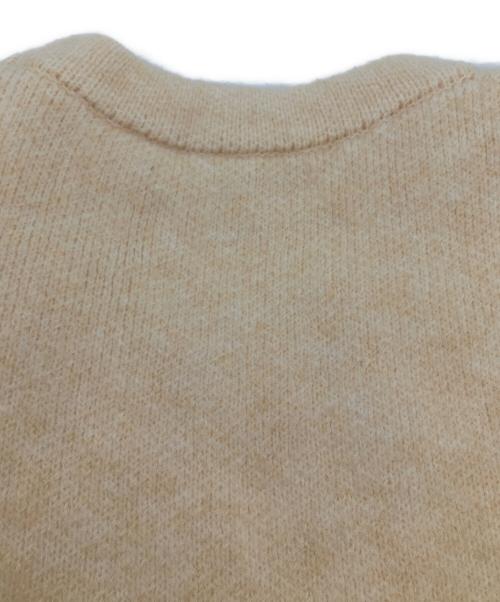 NKNIT（ンニット）NKNIT (ンニット) 厚手ニット ベージュ×レッド サイズ:SIZE 0の古着・服飾アイテム