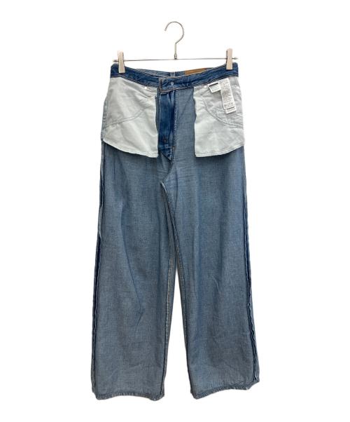 LEVI'S（リーバイス）LEVI'S (リーバイス) CINCH WIDE LEG ジーンズ ミディアムインディゴ スカイブルー サイズ:SIZE 68.5cm (W27)の古着・服飾アイテム