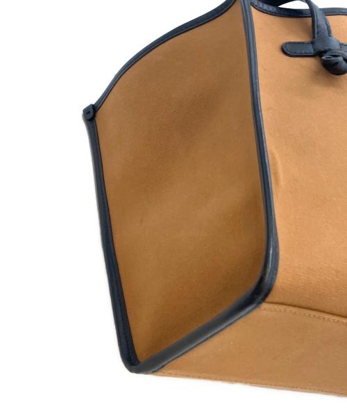 GIANNI CHIARINI（ジャンニ キアリーニ）GIANNI CHIARINI (ジャンニ キアリーニ) トートバッグ ブラウン×ブラックの古着・服飾アイテム