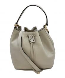 FURLA（フルラ）の古着「アテナ 2WAYドローストリングバッグ」｜アイボリー
