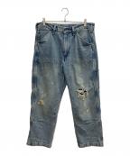 LEVI'Sリーバイス）の古着「ルーズストレートダブルニージーンズ」｜インディゴ