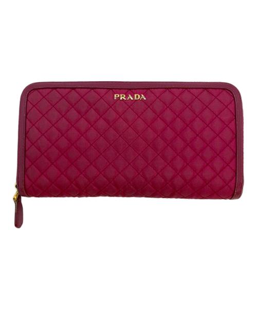 PRADA（プラダ）PRADA (プラダ) ラウンドファスナーウォレット ショッキングピンクの古着・服飾アイテム
