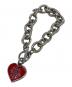 HUMAN MADE (ヒューマンメイド) Girl Dont cly チェーンブレスレット シルバー×レッド：5000円